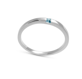 Ring silver swiss blueTopaz 2x2 fac