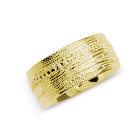 Ring Strandcores silver fine gold plating yellow gold 10 mm