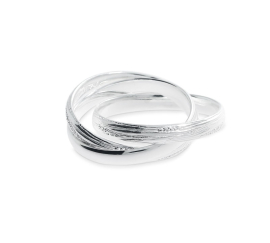 Ring Strandcores 3-fold silver light