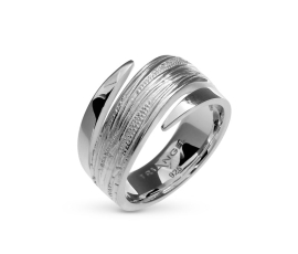 Ring Strandcores double-cut silver light