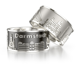 City ring Darmstadt silver oxidised