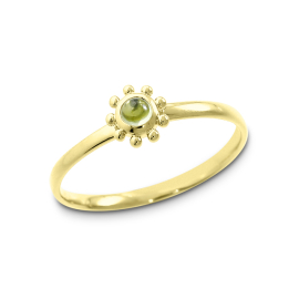 Ring 585 Gelbgold peridot 3 mm cab.