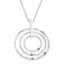 Anhänger Crease rund Silber hell