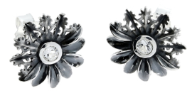 Ohrstecker Silber-oxydiert Lenkmotiv 14 mm