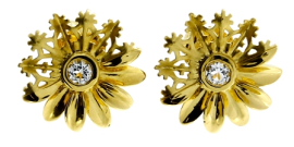 Ohrstecker Silber- gold-plattiertLenkmotiv