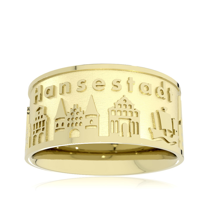 Ring City of Lübeck 585 yellow gold Ring size UNI