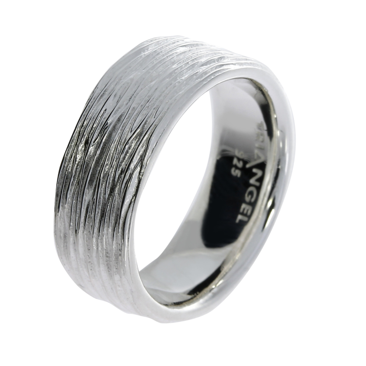 Ring Crease silver light 8 mm  Ring size 56