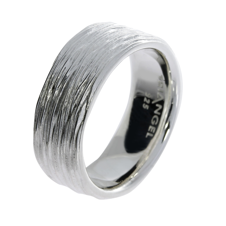 Ring Crease Silber hell Breite 8 mm 