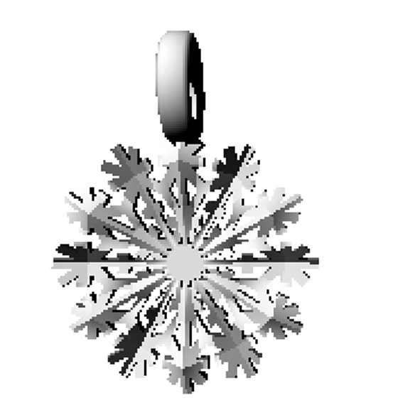 Lenk snowflake small 13 mm silver light