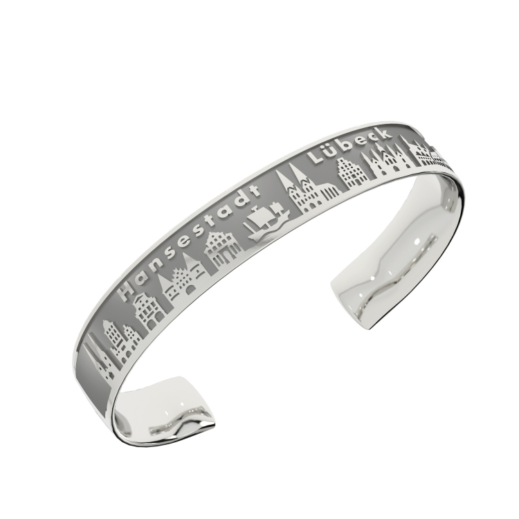 Lübeck bangle ladies silver oxidised