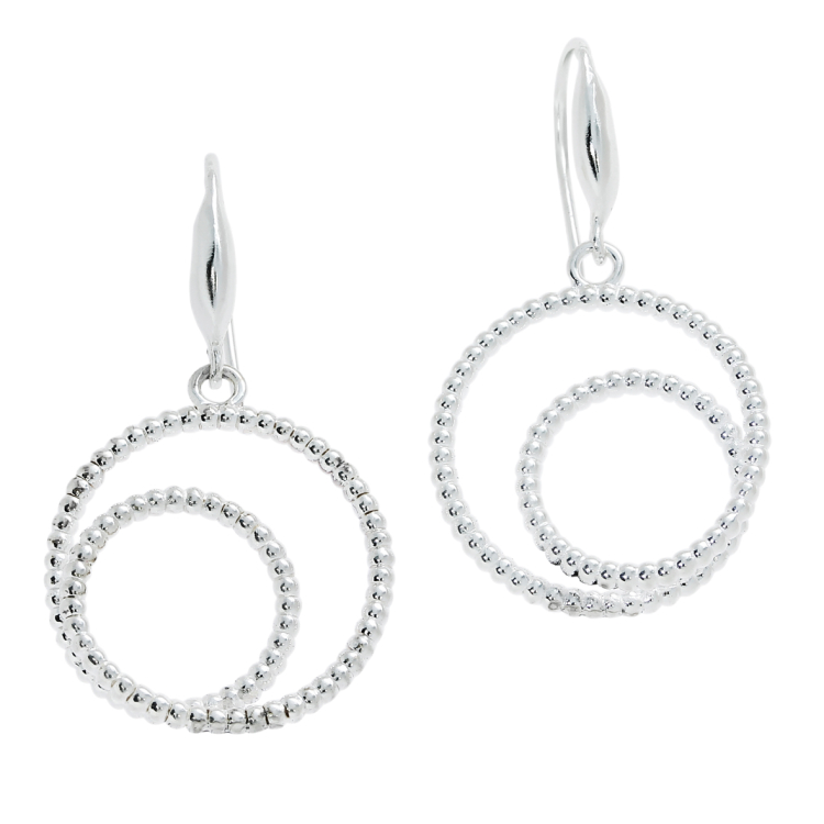 Earring Dots silver-light