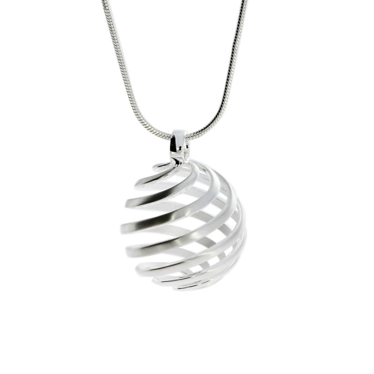 Escher ball silver matt 17 mm incl. chain 42 cm