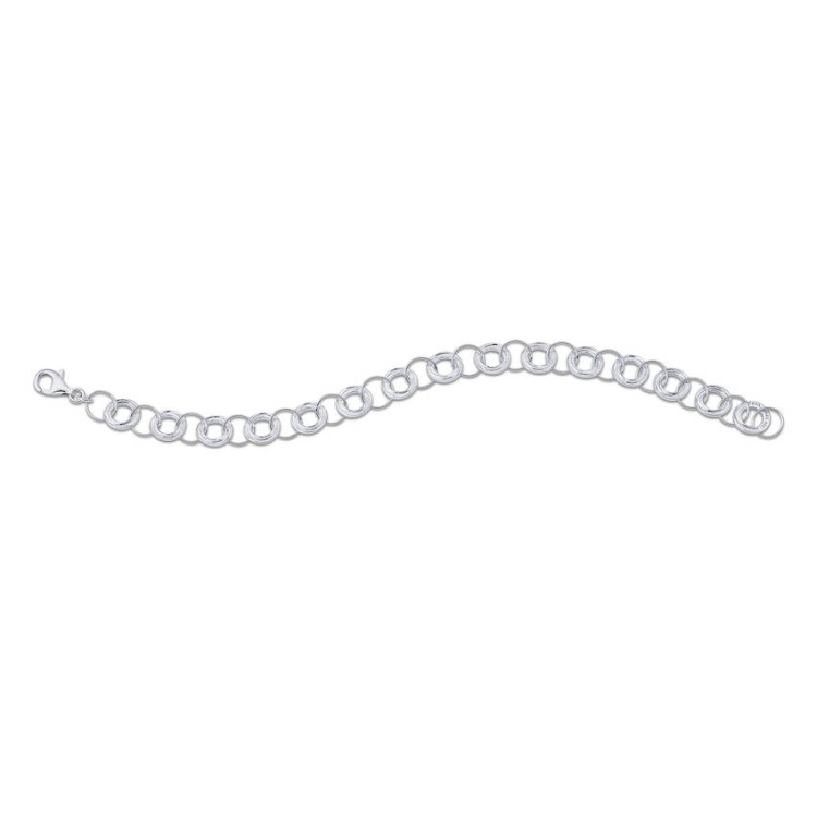 Armband Silber 925 Crease Kreise  Länge 19 cm