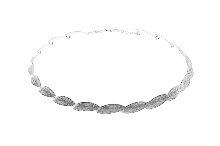 Necklace Crease silver light ripple length 45 cm with extension