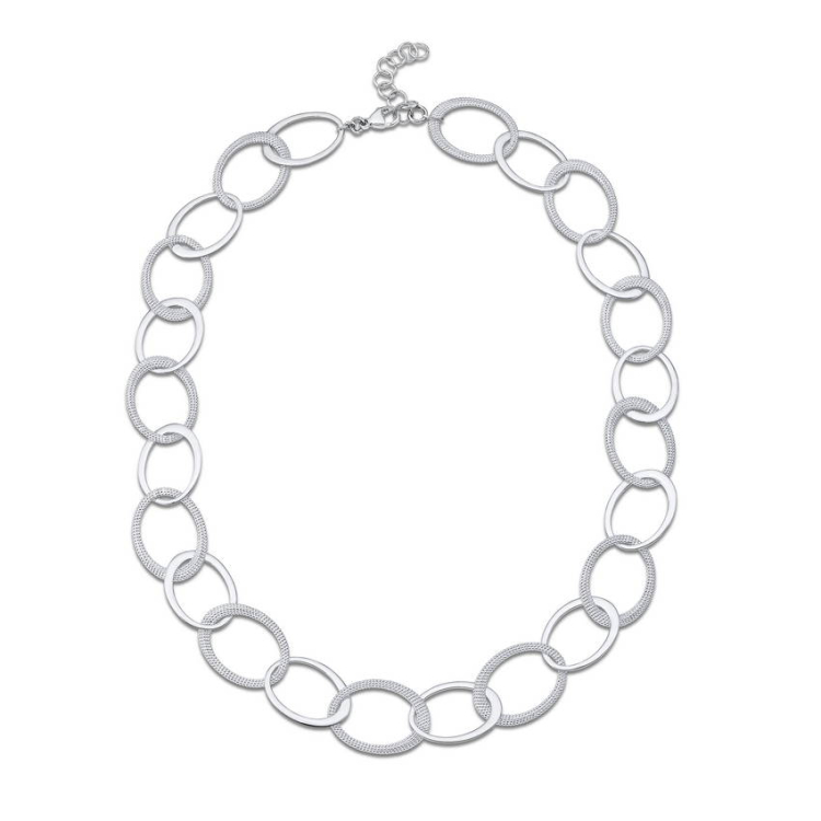 Collier Dots silver light oval length 45 cm with extension