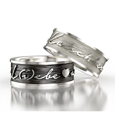 Love on Katschberg silver-oxydised   Ring size 54