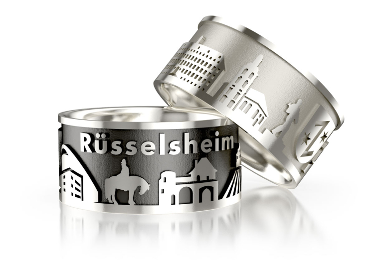 Stadtring Rüsselsheim silber-hell Ringweite 50