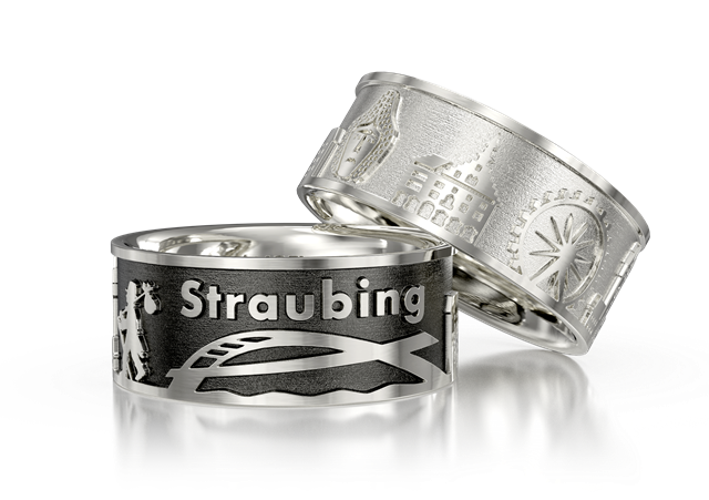 Stadtring Straubing Silber-hell  Ringweite 50