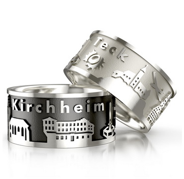 City ring Kirchheim-Teck silver-light Ring size 52