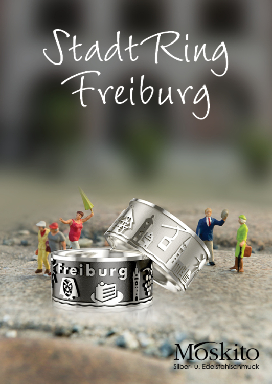 Stadtring Freiburg silber-hell Ringweite 52