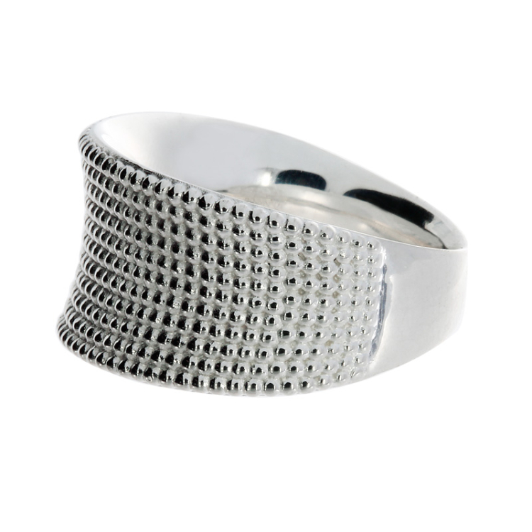 Ring Dots concave silver light Ring size 52