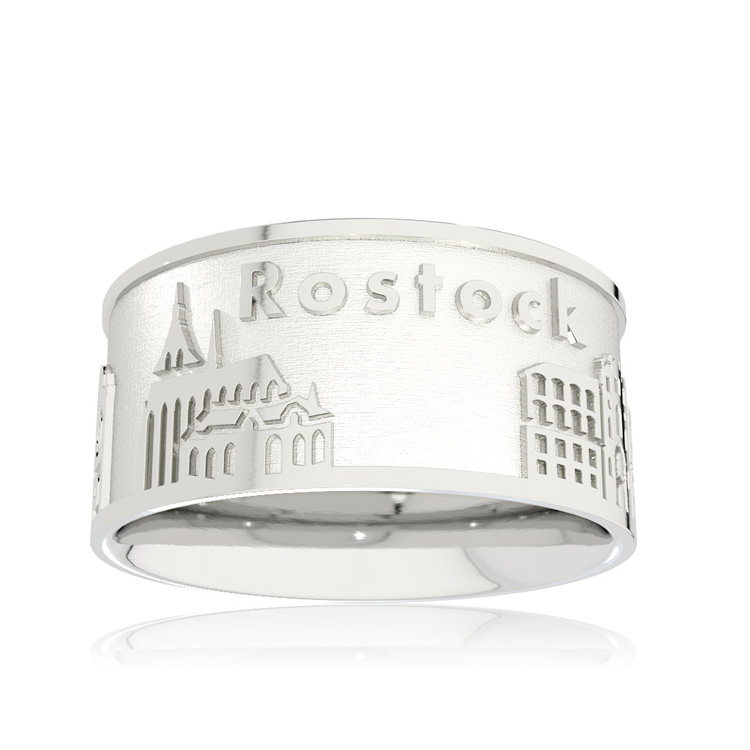 City ring Rostock silver-light Ring size 52