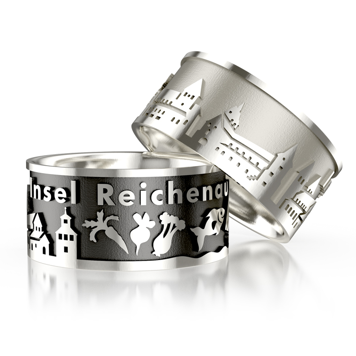 Inselring Reichenau Silber-oxyd Ringweite 52