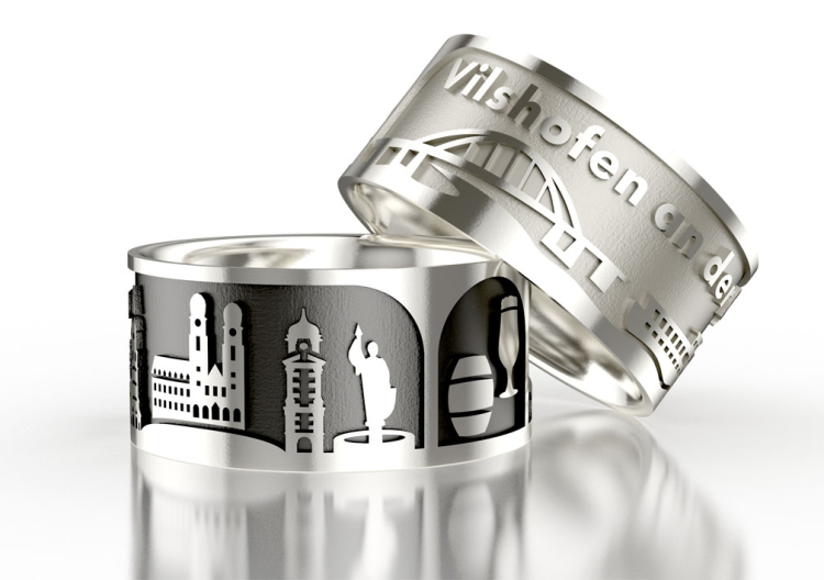 City ring Vilshofen silver anodised   Ring size UNI