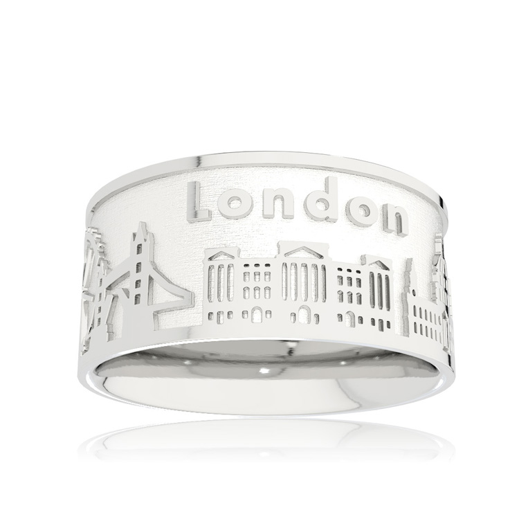 Stadtring London Silber hell Ringweite 52