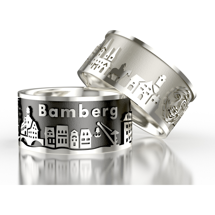 Stadtring Bamberg Silber-oxidiert Ringweite 52