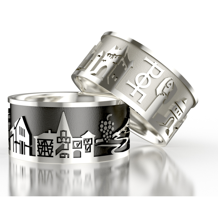 City ring Iphofen silver-light   Ring size 54