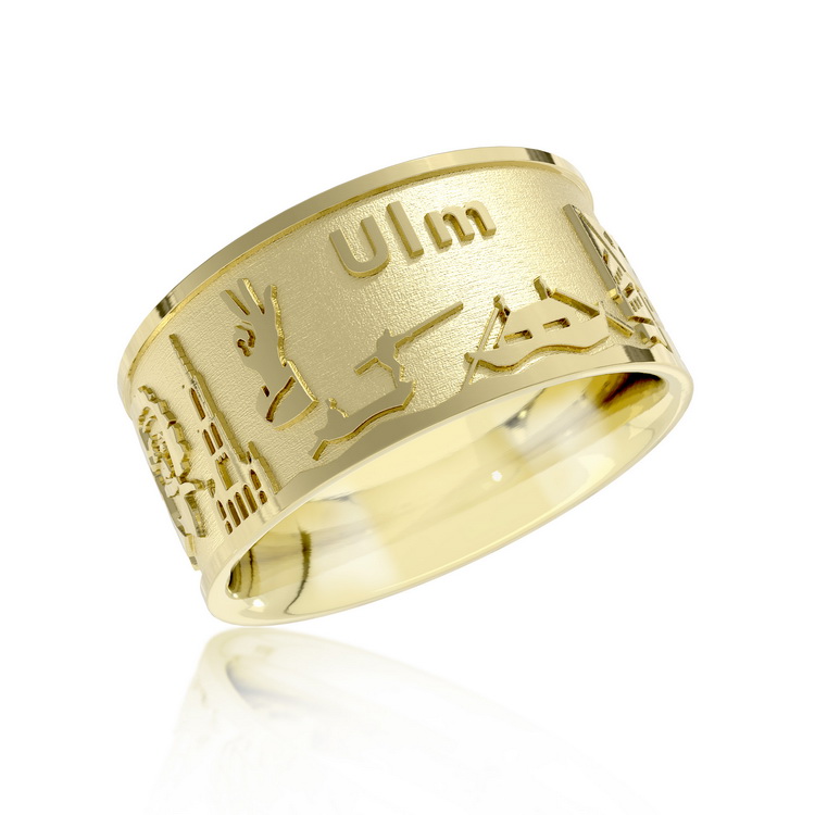 Stadtring Ulm 585 Gelbgold Ringweite 52