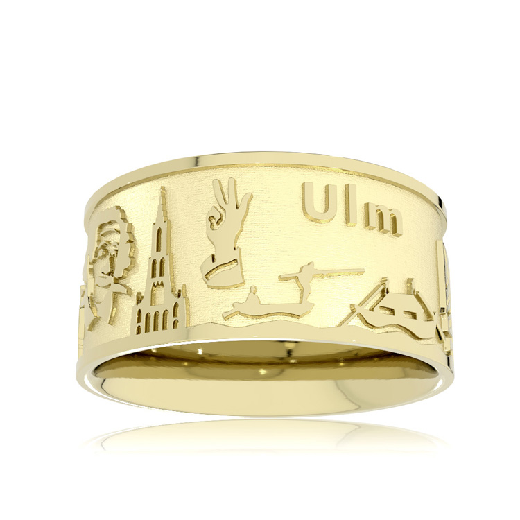 Stadtring Ulm 585 Gelbgold Ringweite 52