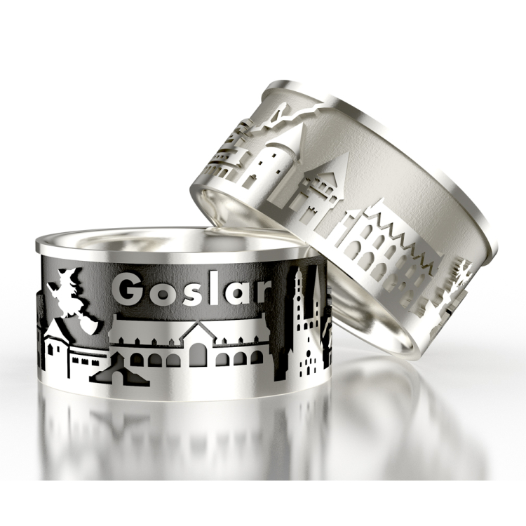 City ring Goslar silver-oxydised   Ring size 68