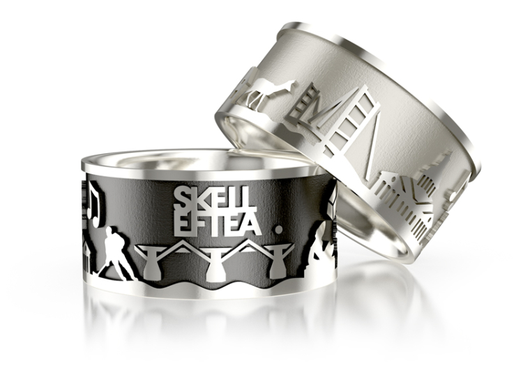 City ring Skelleftea silver-oxydised   Ring size 58 