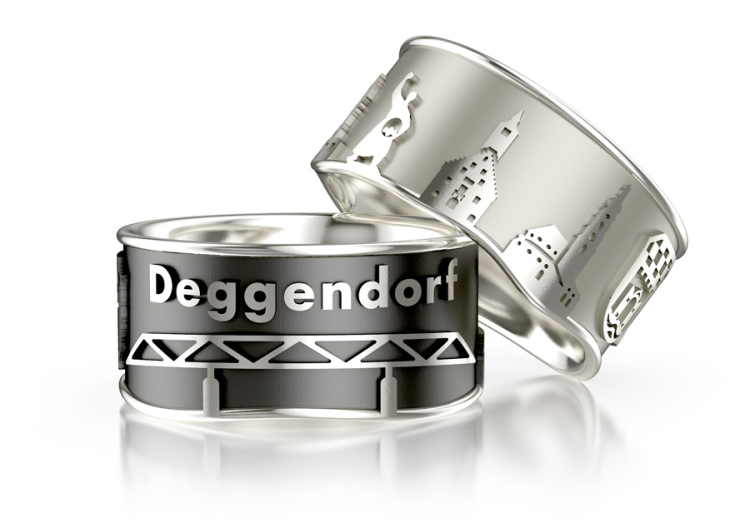 City ring Deggendorf silver-oxydised   Ring size 62