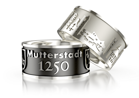 City ring Mutterstadt silver-gold plated  