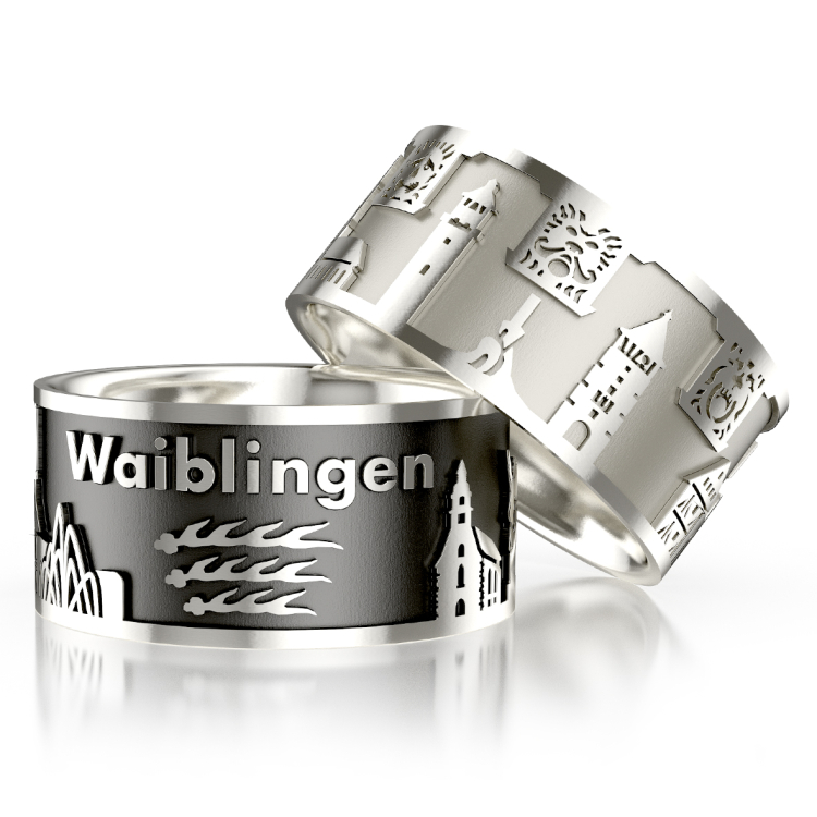 Stadtring Waiblingen silber hell Ringweite 52