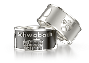 City ring Schwabach silver oxidised   Ring size 60