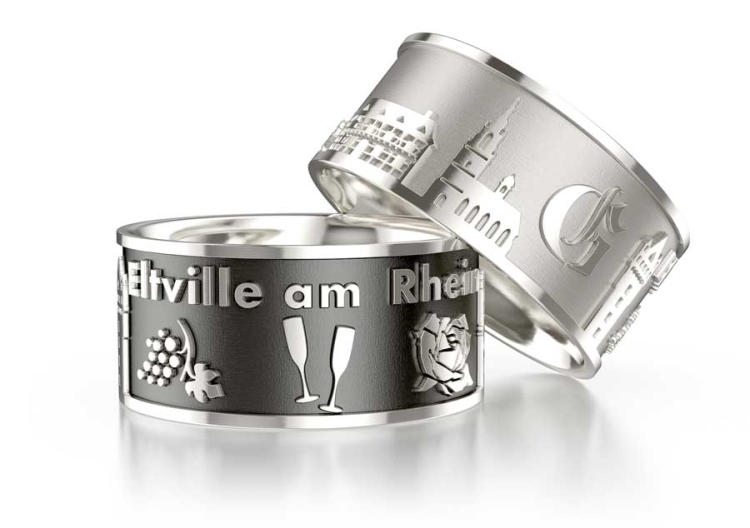 City ring Eltville silver-light Ring size 52