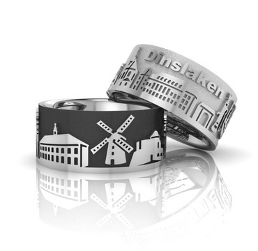 City ring Dinslaken silver light Ring size 53