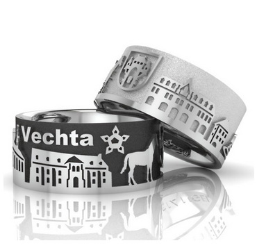 City ring Vechta silver light Ring size 54