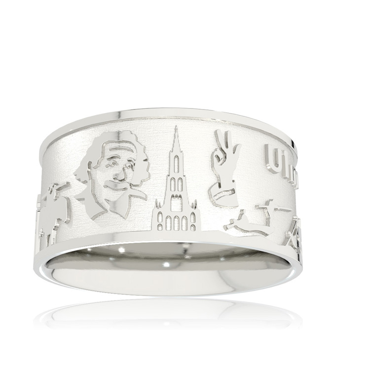 City ring Ulm silver-light   Ring size 58