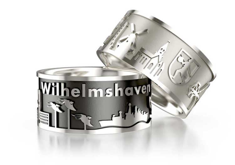 City ring Wilhelsmhaven silver-light   Ring size 62