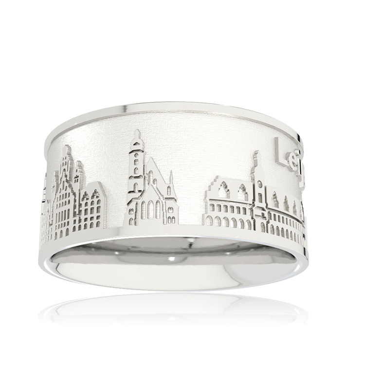 Ring City of Leipzig silver light Ring size 54