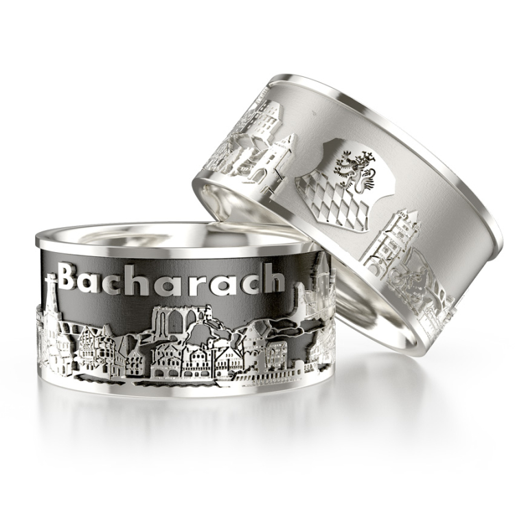 Ring Stadt Bacharach Silber- hell Ringweite 54