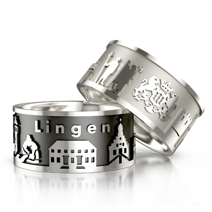 City ring Lingen silver oxidised Ring size 56