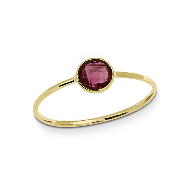 Ring Gold 585 pink Turmalin 4 mm fac Ringweite 56