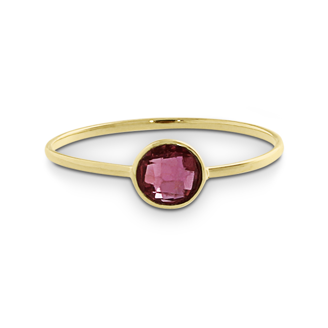 Ring Gold 585 pink Turmalin 4 mm fac Ringweite 56