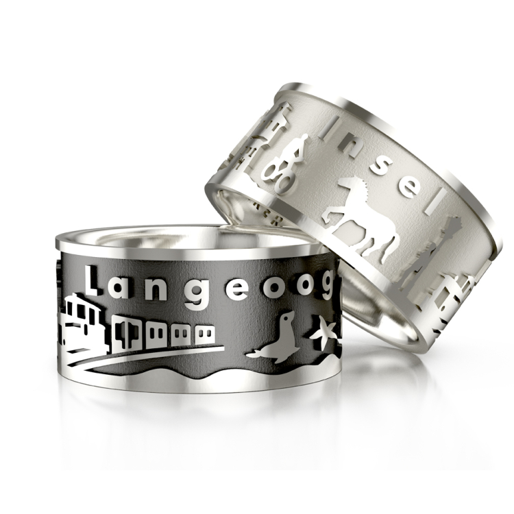 Inselring Langeoog Silber-hell Ringweite 60